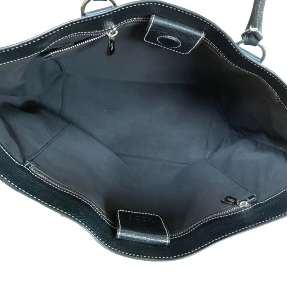Authentic Tod's Black Leather Tote Handbag. Large. - Picture 4 of 13